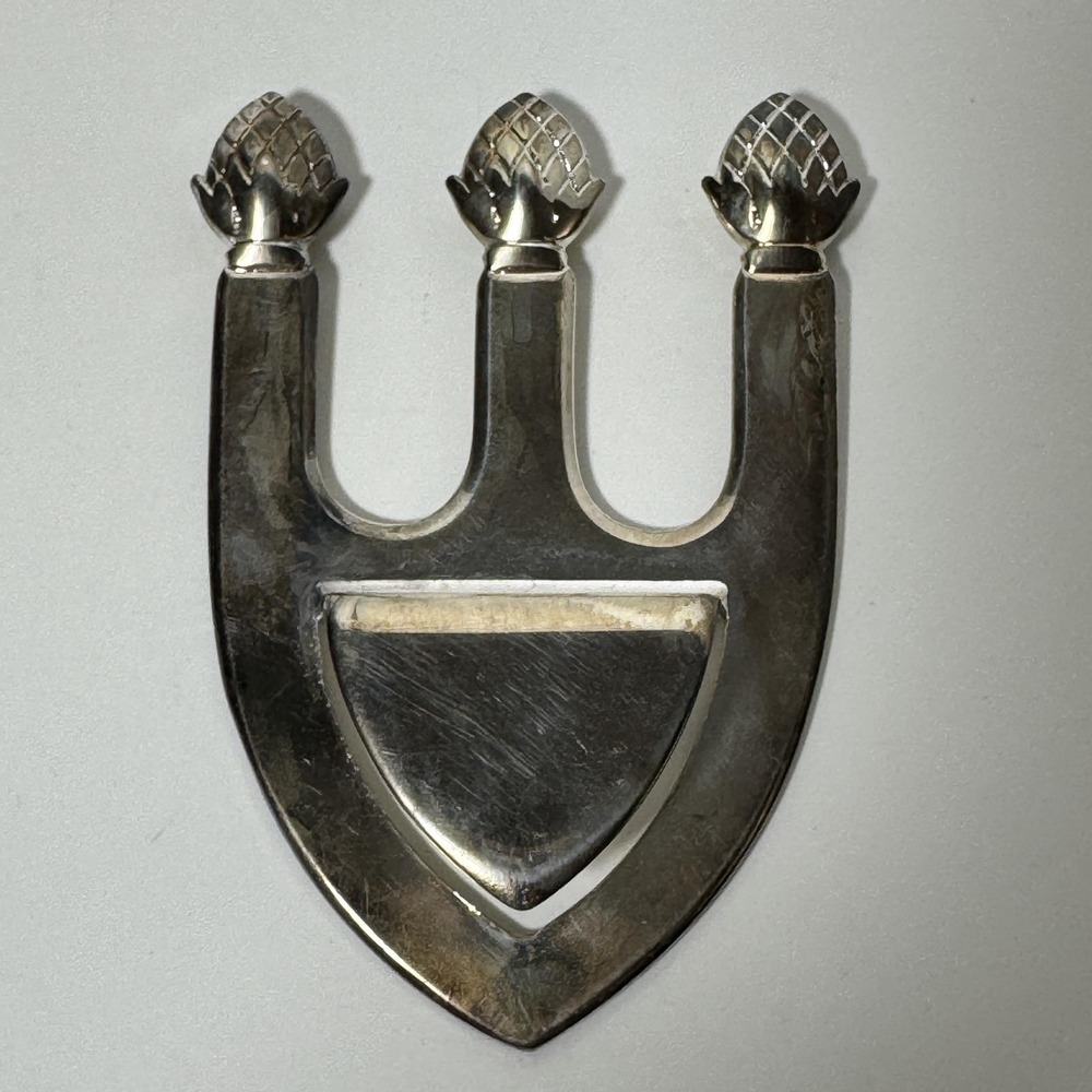 Sheffield Silver Co Casserole Spoon Holder Silverplate Italy Pineapple
